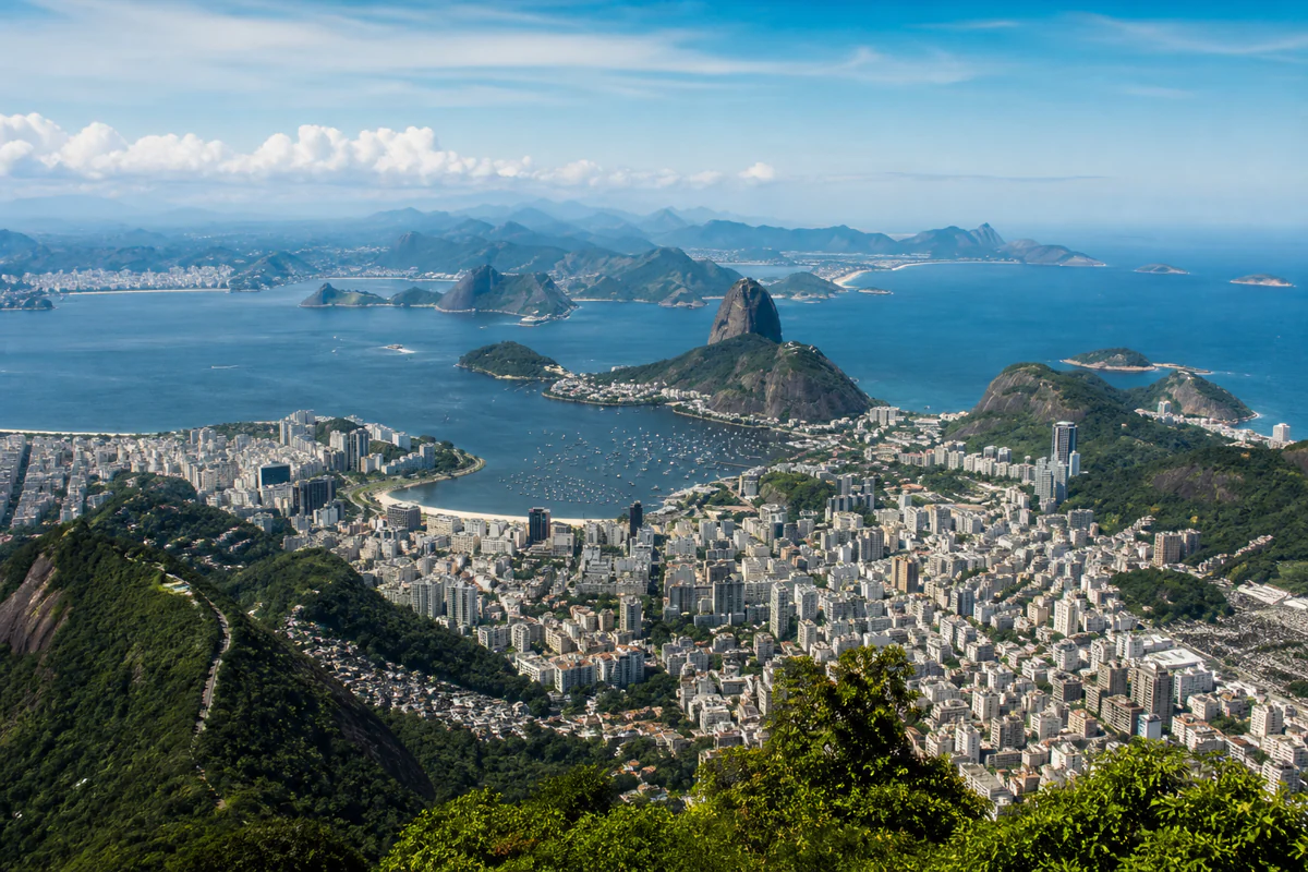Elevated city view in Rio de Janeiro, Brazil