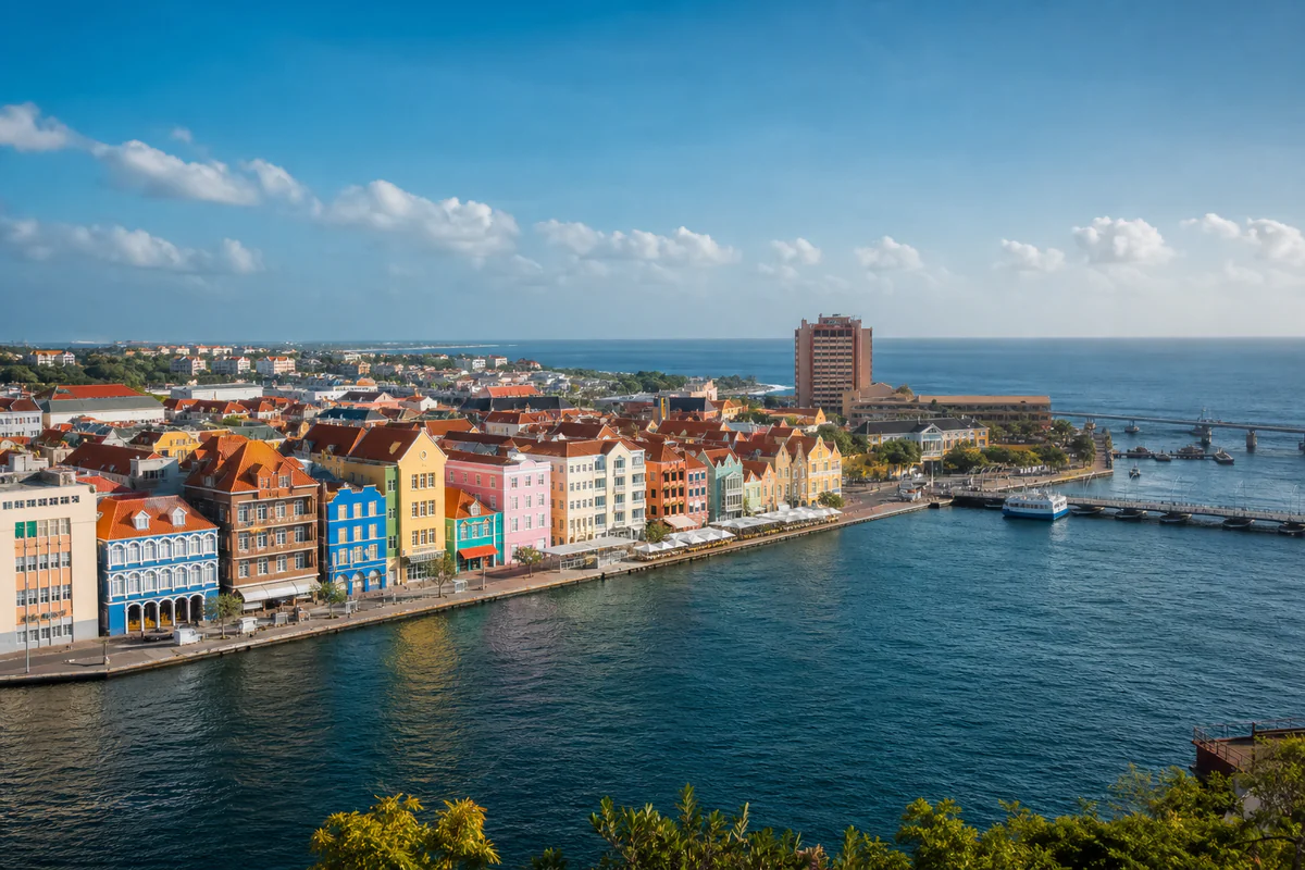 Elevated coastal view in the Dutch Caribbean