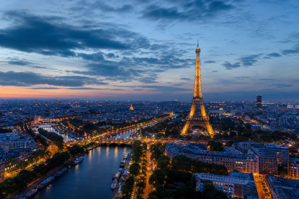 Aerial travel view of France, illustrating France 183-Day Rule: What Digital Nomads and Expats Get Wrong in 2026.