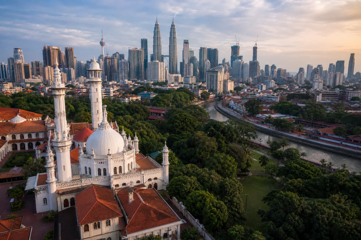 Aerial travel view of Malaysia, illustrating Malaysia 182-Day Tax Residency Rule: How Section 7 Works.