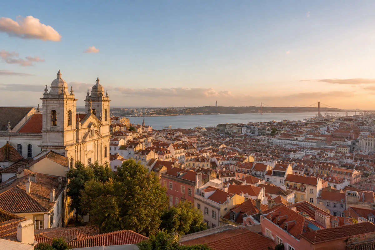 Aerial travel view of Portugal, illustrating Portugal Tax Residency in 2026: The 183-Day Rule and Habitual Home Test.