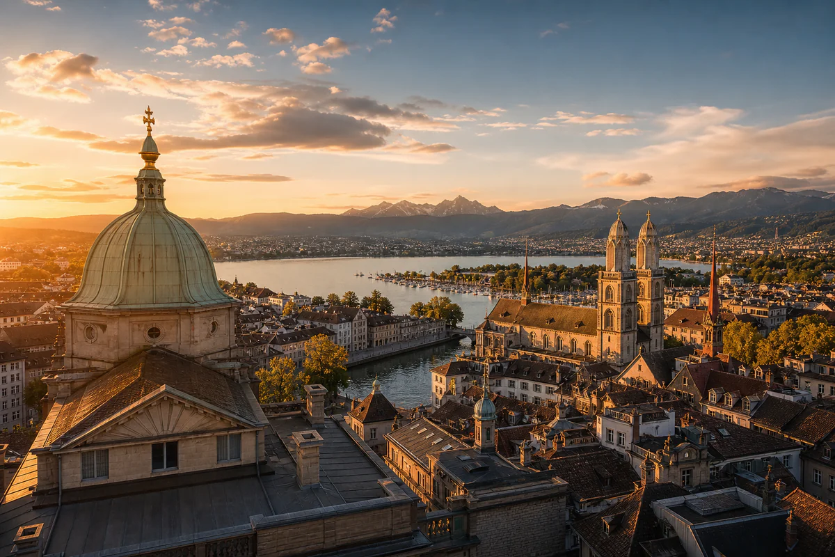 Aerial travel view of Switzerland, illustrating Switzerland 183-Day Tax Residency Rule: What Remote Workers and Expats Must Know in 2026.