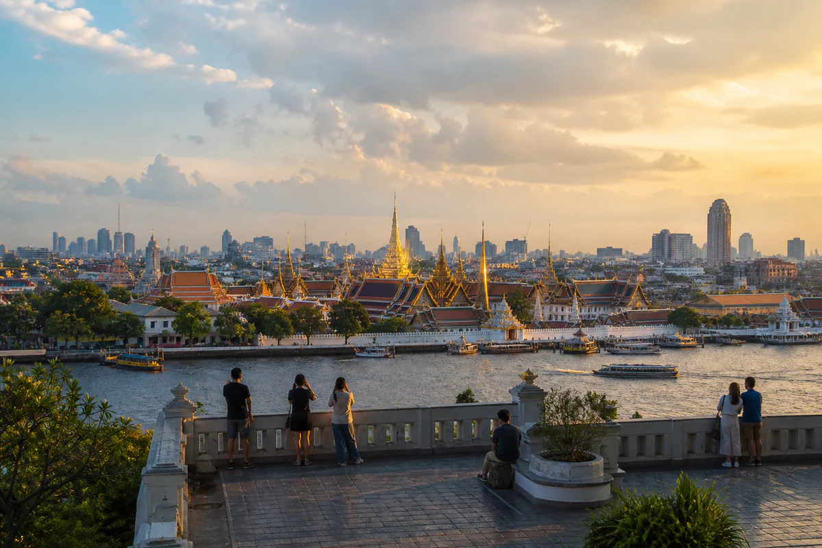 Elevated view of Bangkok in Thailand