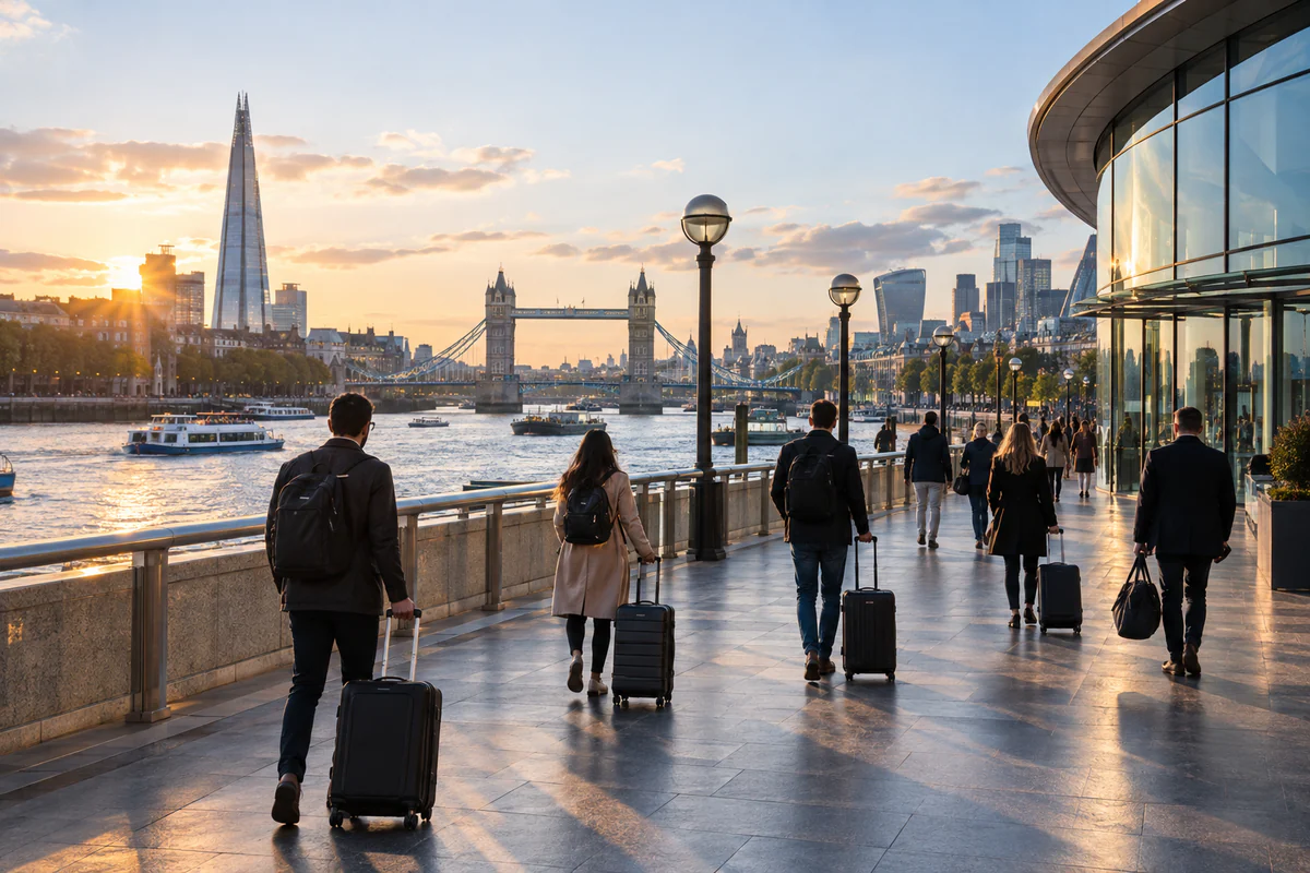 Elevated city view in London, United Kingdom